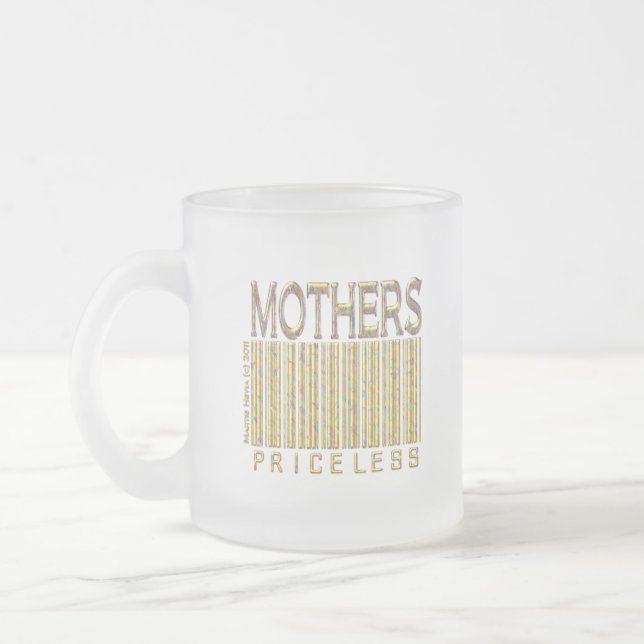 Caneca De Café Vidro Jateado Mães: Sem preço (Esquerda)