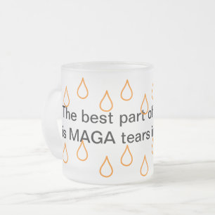 Caneca De Café Vidro Jateado MAGA Lágrimas de 10 oz - Fosco
