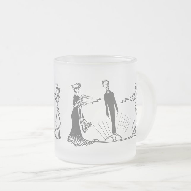 Caneca De Café Vidro Jateado Magnetismo Animal - (Mais Opções) (Frente Esquerda)