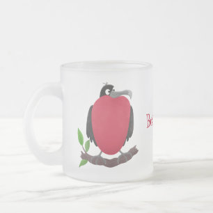 Caneca De Café Vidro Jateado Magnífico desenho animado de pássaros