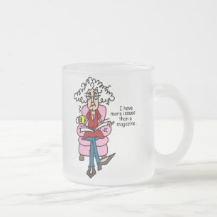 Caneca De Café Vidro Jateado Mais problemas do que um Humor da Revista