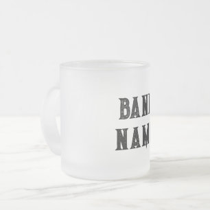 Caneca De Café Vidro Jateado Mala de Banda Personalizada