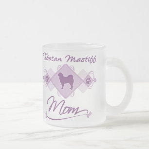 Caneca De Café Vidro Jateado Mamã do Mastiff tibetano