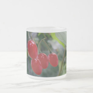 Caneca De Café Vidro Jateado Manchas vermelhas de outono