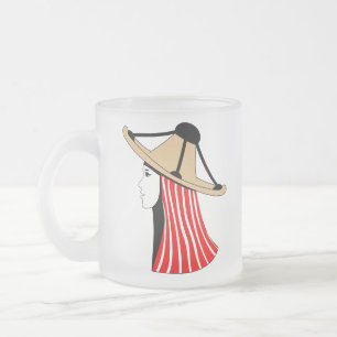 Caneca De Café Vidro Jateado Mandil w Chachiya: Símbolos da Identidade Jebala