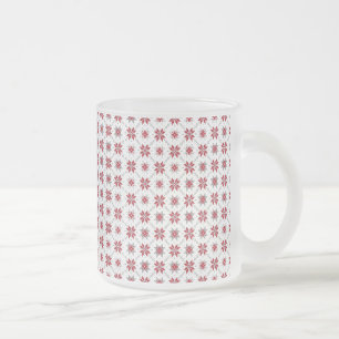 Caneca De Café Vidro Jateado Manhã da Letónia - SN - padrão geométrico V