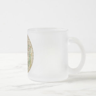 Caneca De Café Vidro Jateado Mapa de constelações e Gráficos do Céu do Sul
