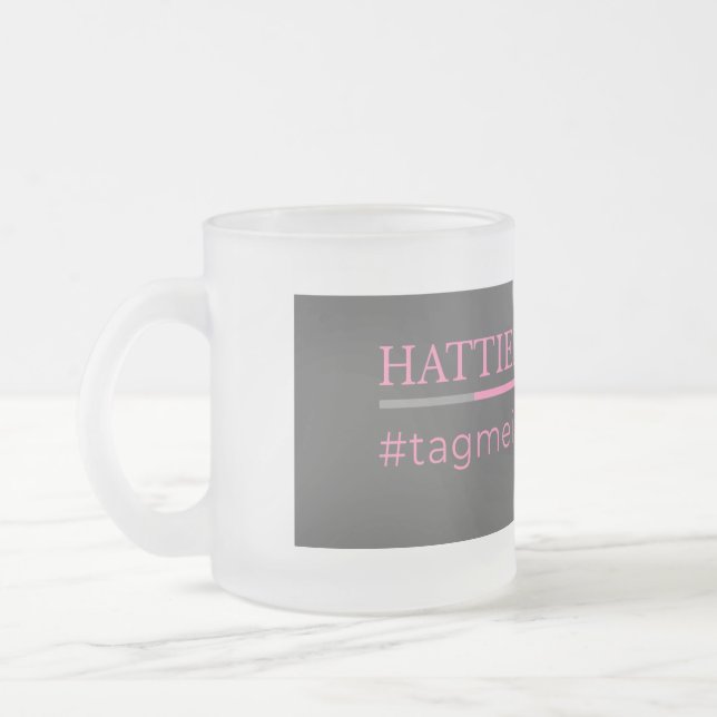 Caneca De Café Vidro Jateado Marca HattieEmpower (Esquerda)