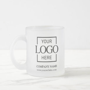 Caneca De Café Vidro Jateado Marca Personalizada da Empresa Logo Corporativa
