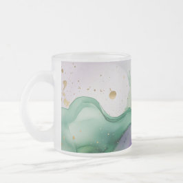 Caneca De Café Vidro Jateado Mardi Gras Vibes Watercolor Tinta