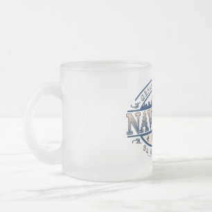 Caneca De Café Vidro Jateado Marinho Pier Chicago