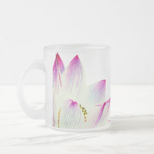 Caneca De Café Vidro Jateado Massagem enchida luz Namaste da ioga de Lotus