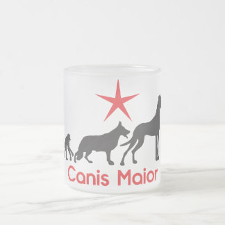 Caneca De Café Vidro Jateado Mastim Alemão Canis Major