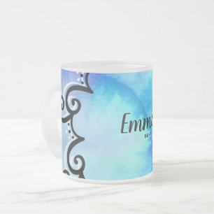 Caneca De Café Vidro Jateado Medalha Oceânica