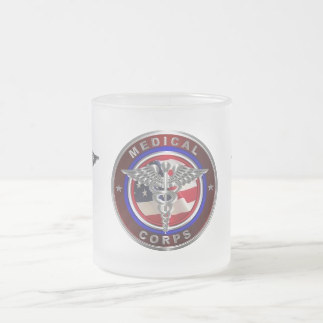 Caneca De Café Vidro Jateado Médico Corpo Veterano (Centro)
