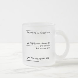 Caneca De Café Vidro Jateado Medidas niveladas da cafeína