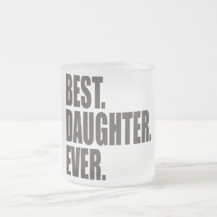 Caneca De Café Vidro Jateado Melhor. Filha. Nunca