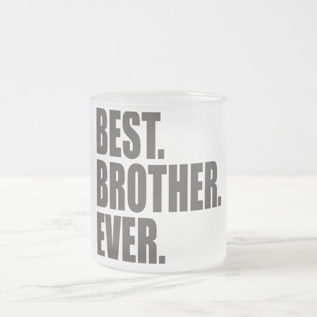 Caneca De Café Vidro Jateado Melhor. Irmão. Nunca (Centro)