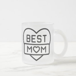 Caneca De Café Vidro Jateado Melhor mãe Dia de as mães que eu amo a mãe
