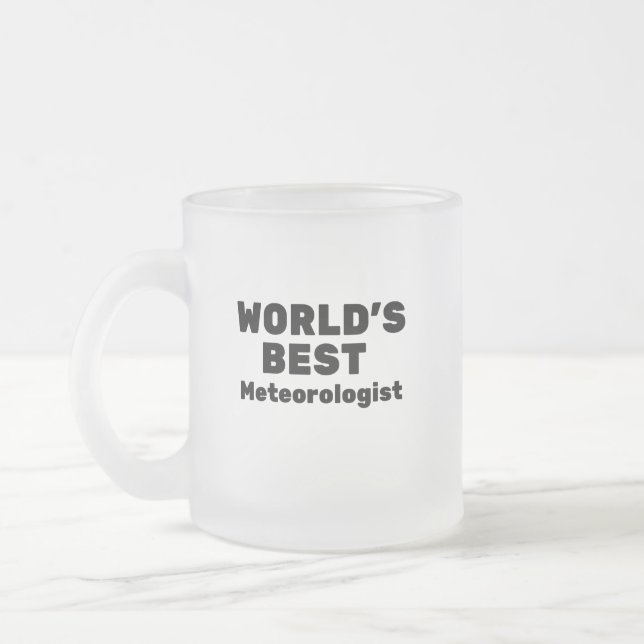 Caneca De Café Vidro Jateado Melhor Meteorologista do Mundo (Esquerda)