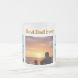 Caneca De Café Vidro Jateado Melhor Pai do Mundo