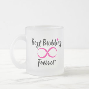 Caneca De Café Vidro Jateado Melhor Tipografia De Amigos Para Sempre