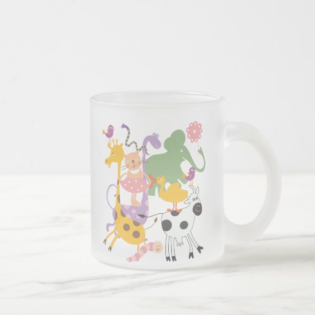 Caneca De Café Vidro Jateado Menagerie animal (Direita)