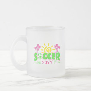 Caneca De Café Vidro Jateado Meninas Futebol Solar Palmeiras