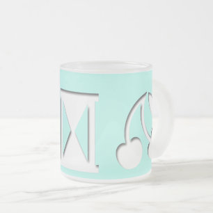 Caneca De Café Vidro Jateado Mensagem codificada? Fosco Glas Mug