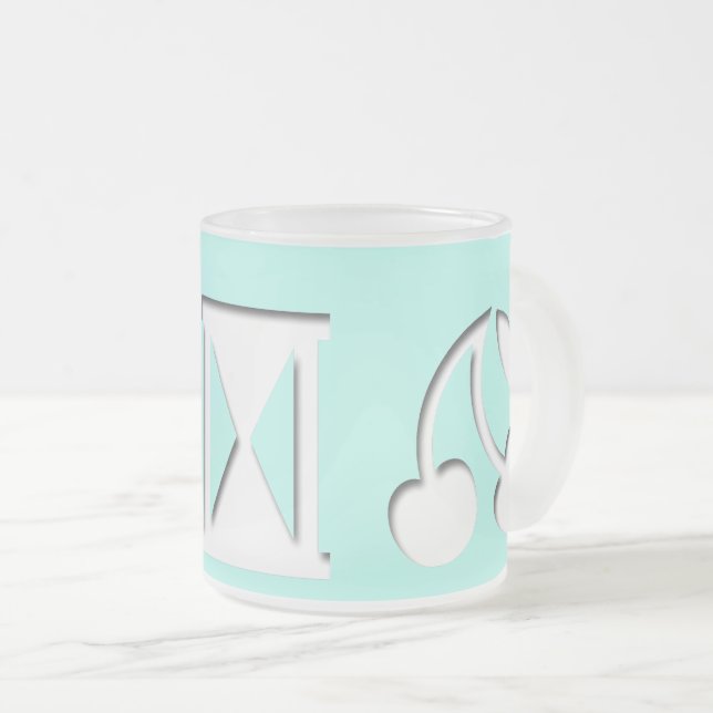 Caneca De Café Vidro Jateado Mensagem codificada? Fosco Glas Mug (Frente Esquerda)