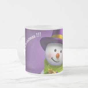 Caneca De Café Vidro Jateado Merry Christmas Mug