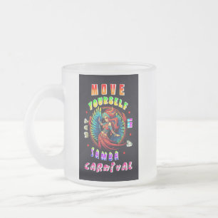 Caneca De Café Vidro Jateado Mexa-Se Num Carnaval De Samba