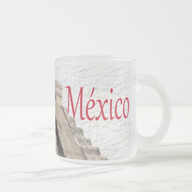 Caneca De Café Vidro Jateado México (Direita)