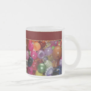 Caneca De Café Vidro Jateado Miçanga colorida da jóia