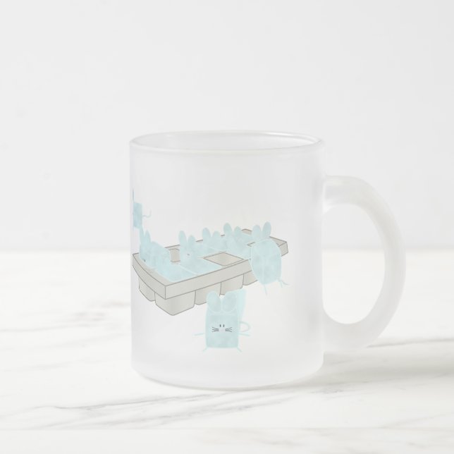 Caneca De Café Vidro Jateado Micecubes (Direita)