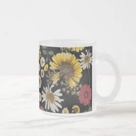 Caneca De Café Vidro Jateado Mikitiez terra, terra, natureza, rosa