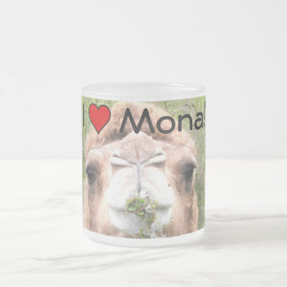 Caneca De Café Vidro Jateado Mim ♥ Mona!