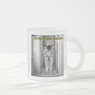 Caneca De Café Vidro Jateado Minha percepção de nós "Levantem-se" Lâmpadas e Co