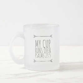 Caneca De Café Vidro Jateado Minha Taça Vai Pela Bíblia Verse Mug