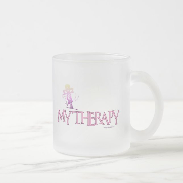 CANECA DE CAFÉ VIDRO JATEADO MINHA TERAPIA (Direita)