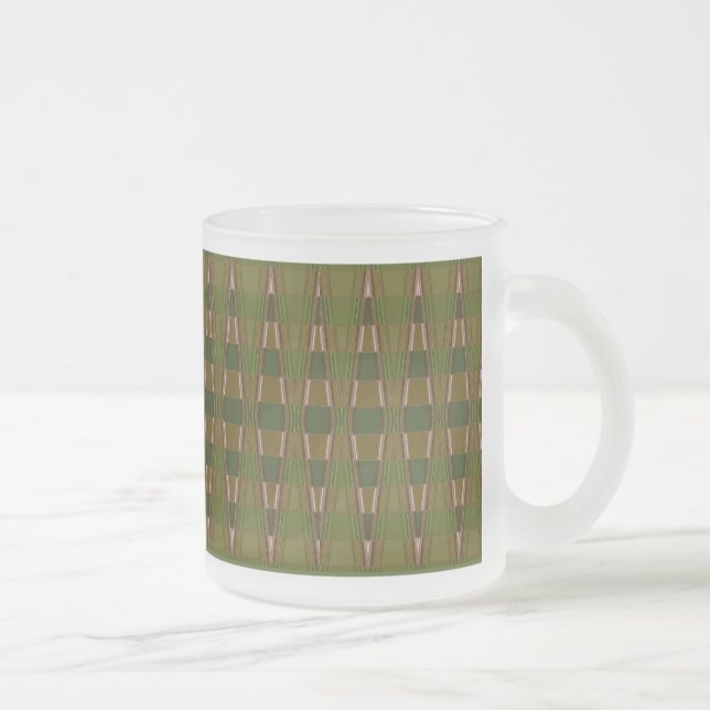 Caneca De Café Vidro Jateado Mint Glass Mug - Abstrato (Direita)
