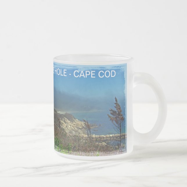 Caneca De Café Vidro Jateado Misty Morning em Nobska Point - MÃES de Cape Cod (Direita)