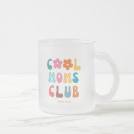 Caneca De Café Vidro Jateado Modern Retro Legal Clube mães Vintage Groovy Daisy