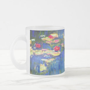 Caneca De Café Vidro Jateado Monet Water Lily 
