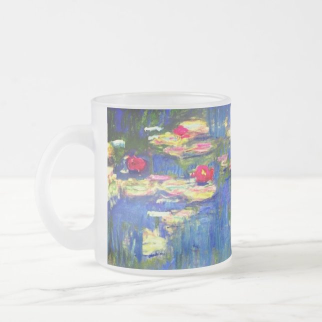 Caneca De Café Vidro Jateado Monet Water Lily (Esquerda)
