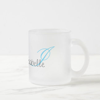 Caneca De Café Vidro Jateado Monograma
