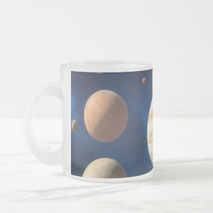Caneca De Café Vidro Jateado Montagem do sistema solar