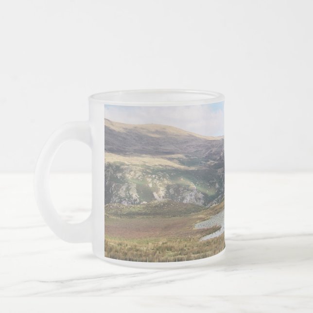 CANECA DE CAFÉ VIDRO JATEADO MONTANHAS (Esquerda)