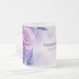 Caneca De Café Vidro Jateado Mother's Day Mug Text "MOM" "Since 1972"