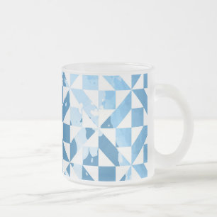 Caneca De Café Vidro Jateado Motoses de aquarela